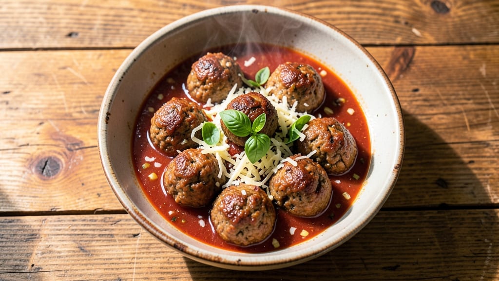 All-Beef Italian Meatballs Recipe: Handmade Richness With Parmesan Crunch