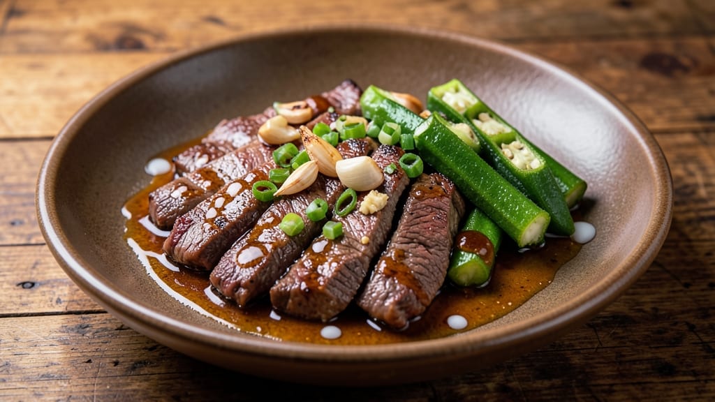 Beef Ampalaya With Oyster Sauce Recipe: Silky Okra and Beef in Savory-Sweet Sauce