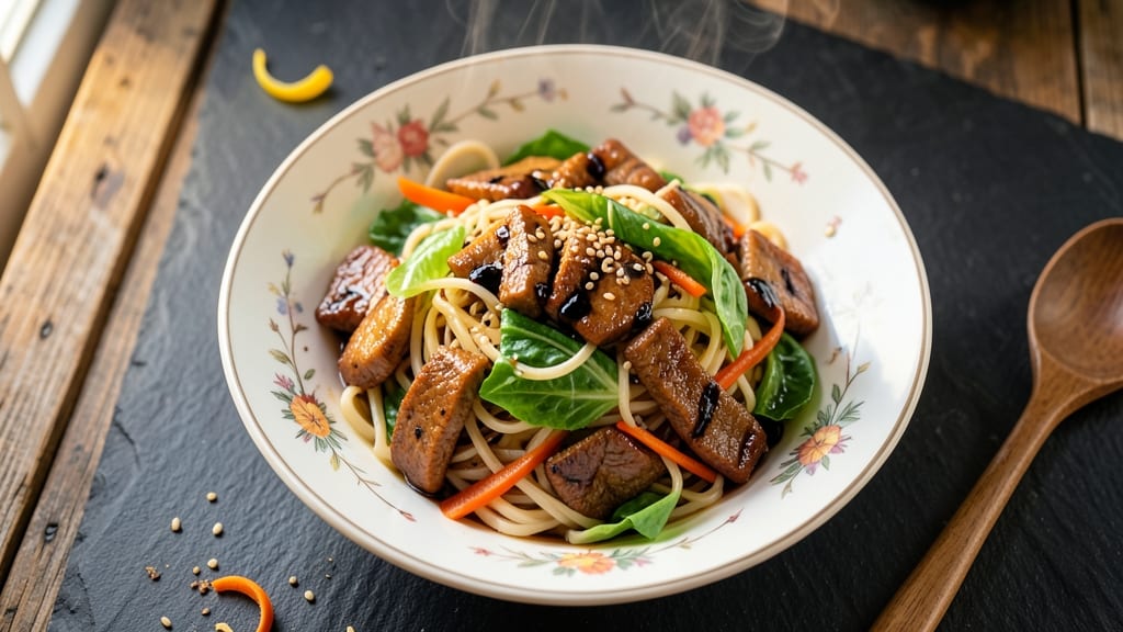 Authentic Chinese Beef Lo Mein Recipe: Wok-Heated Noodles With Chewy Wheat and Savory Soy Gloss