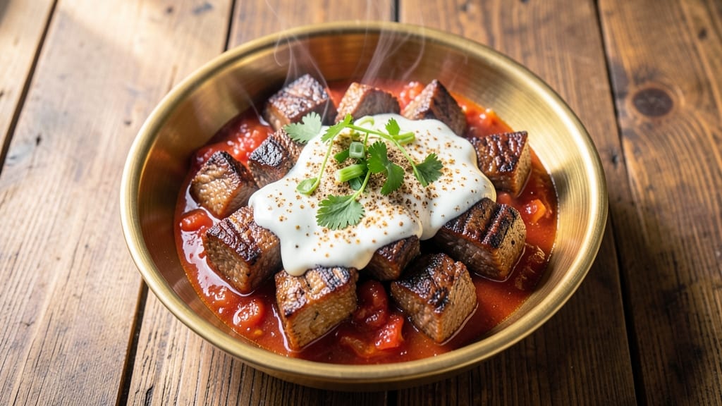 Beef Balti Recipe: Spiced Tomato Gravy With Charred Onion Crunch