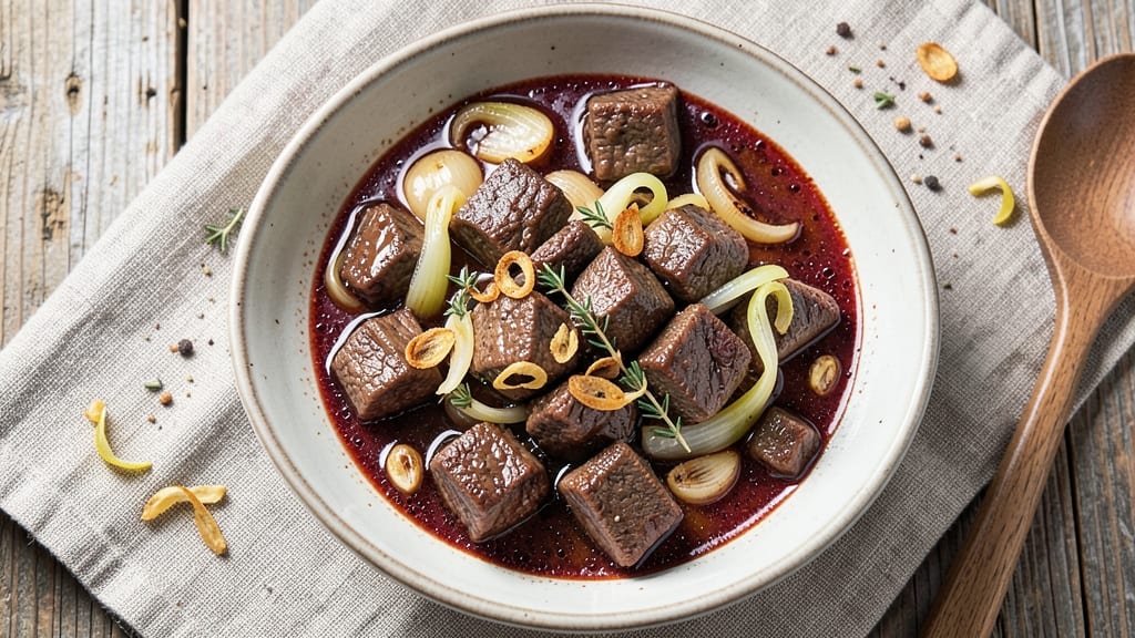 Beef and Leek Stew Recipe: Deep-Wine Braised Richness With Caramelized Onions