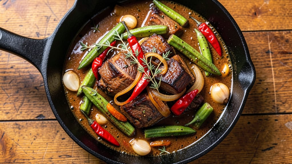Bajan Beef Stew Recipe: Rum-Infused Spice and Okra Thickened Richness