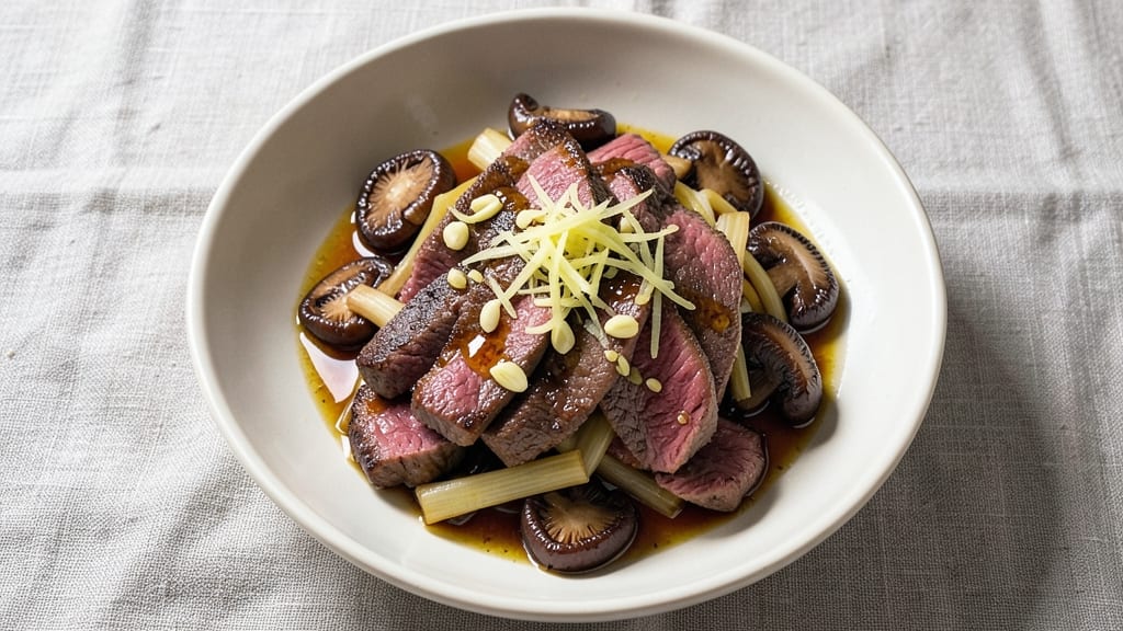 Beef and Shiitake Mushroom Stir Fry Recipe: Savory Soy-Ginger Balance in One Pan