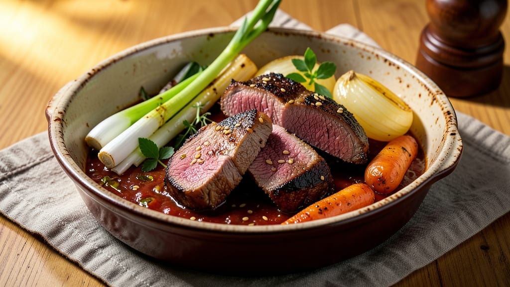 Beef and Spring Onions Recipe: One-Pot Braise With Fragrant Herb Finish