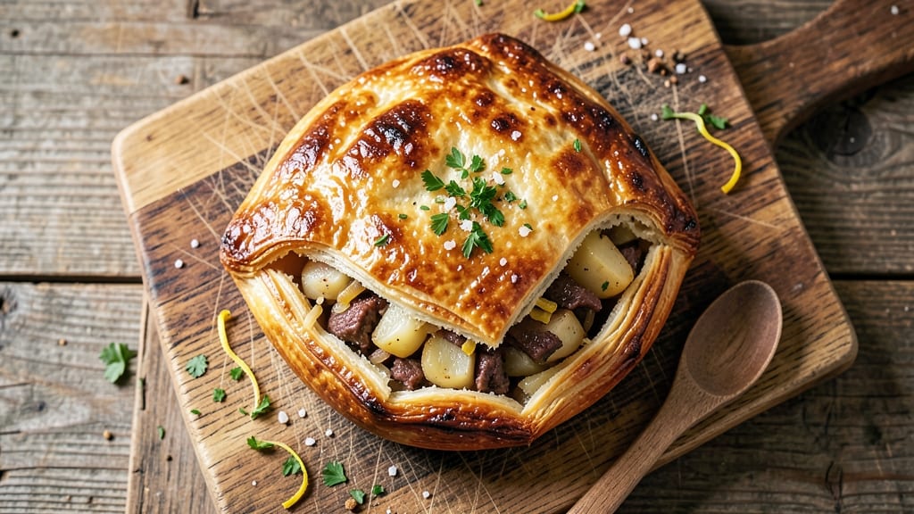 Beef and Potato Pasty Recipe: Flaky Crust Holds Savory Filling