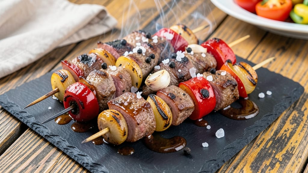 BBQ Beef Kabobs Recipe: Charred Crust and Juicy Centers in 30 Minutes