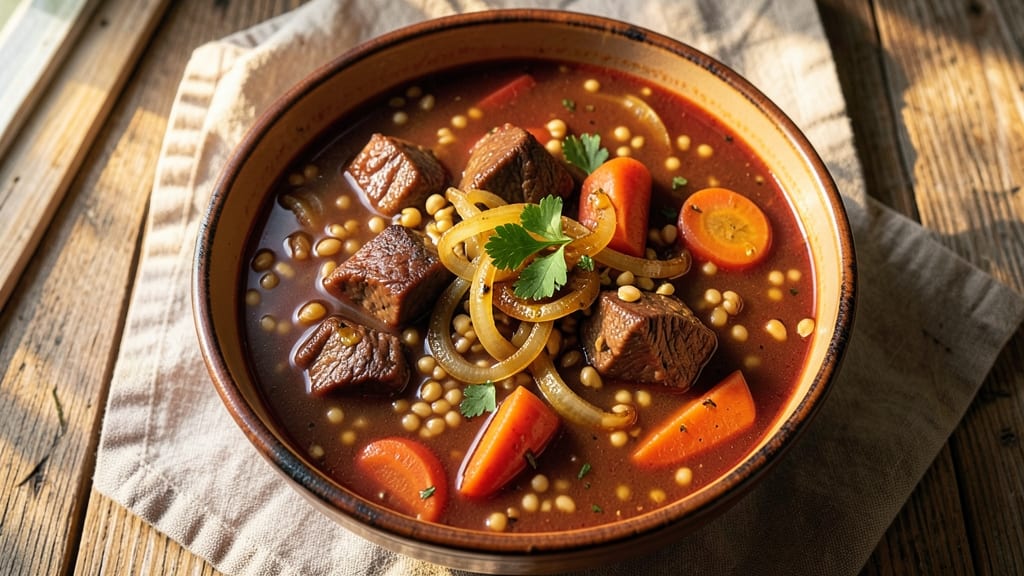 Jamie Oliver's Beef and Barley Soup Recipe: Hearty Winter Simmer With Caramelized Roots