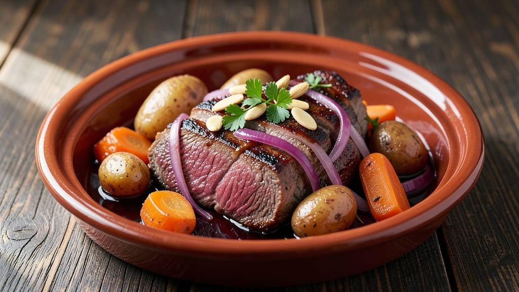 Beef Almond Ding Recipe: Crispy Noodle Crowns With Sweet-Savory Sauce