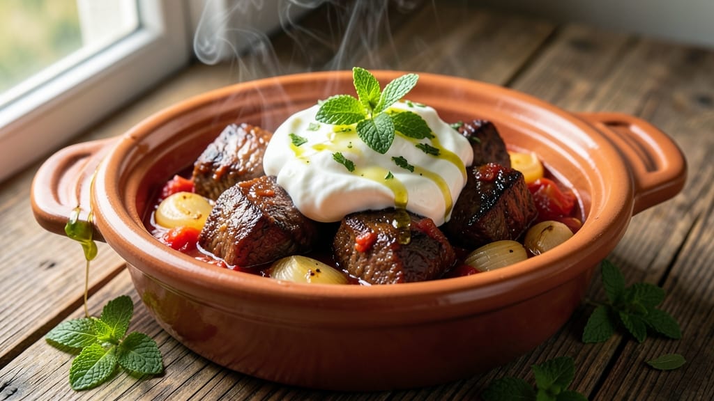 Beef Bafat Recipe: Crispy Tortilla Crowns Over Spiced Tomato Cheese Rivers