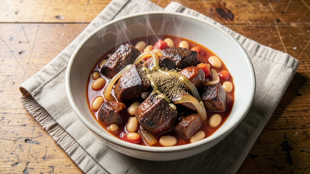 Beef and Bean Curry Recipe: Spiced Tomato Base With Hearty Chunks