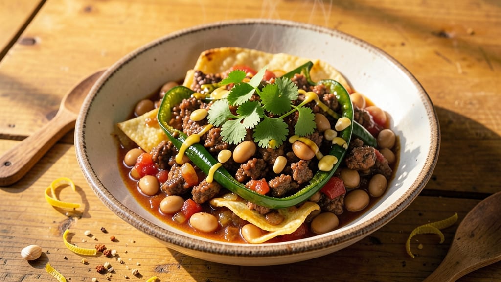 Beef Bean Green Chili Burrito Recipe: Smoky Tortilla Crunch With Melted Cheese Rivers