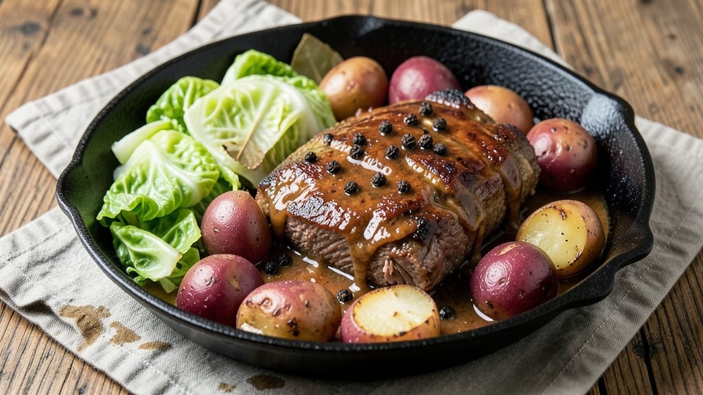 Authentic Irish Corned Beef and Cabbage Slow Cooker Recipe: Stout-Braised Richness With Crispy Cabbage Edges