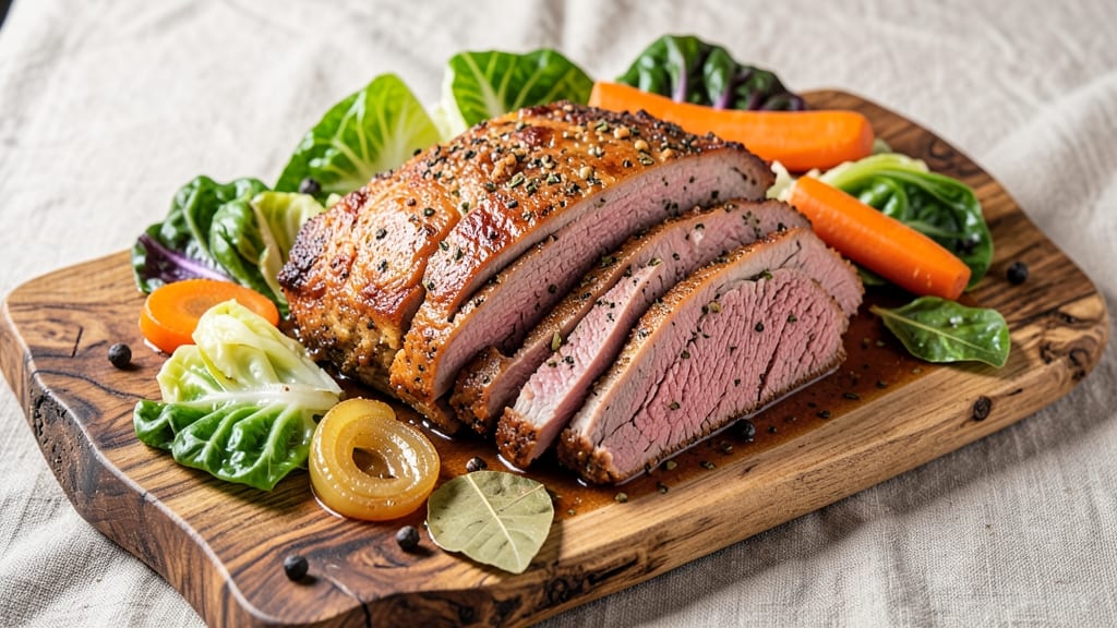 Baked Corned Beef Brisket and Cabbage Recipe: Slow-Braised Richness With Herby Sauce