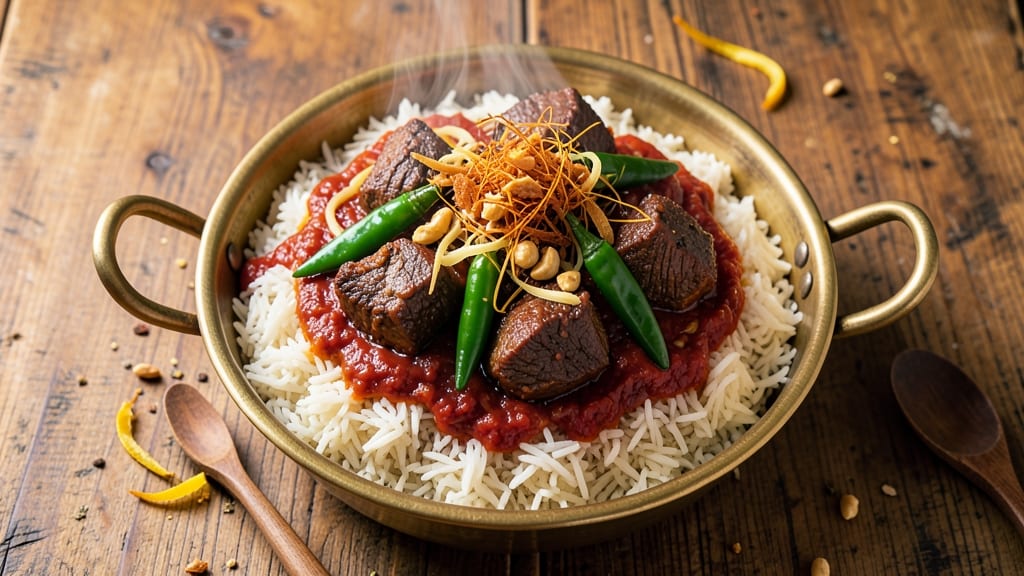 Beef Biriyani Recipe in Malayalam: Fragrant Saffron Rice with Spiced Meat Layers