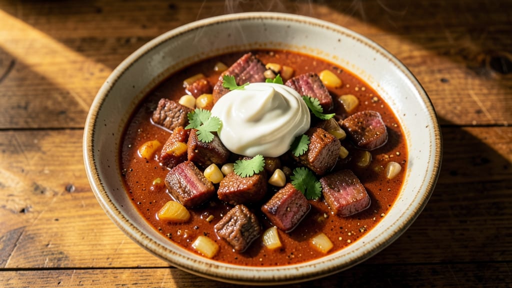 Beef and Sausage Crock Pot Chili Recipe: Deep-Smoked Spice and Beefy Heartiness