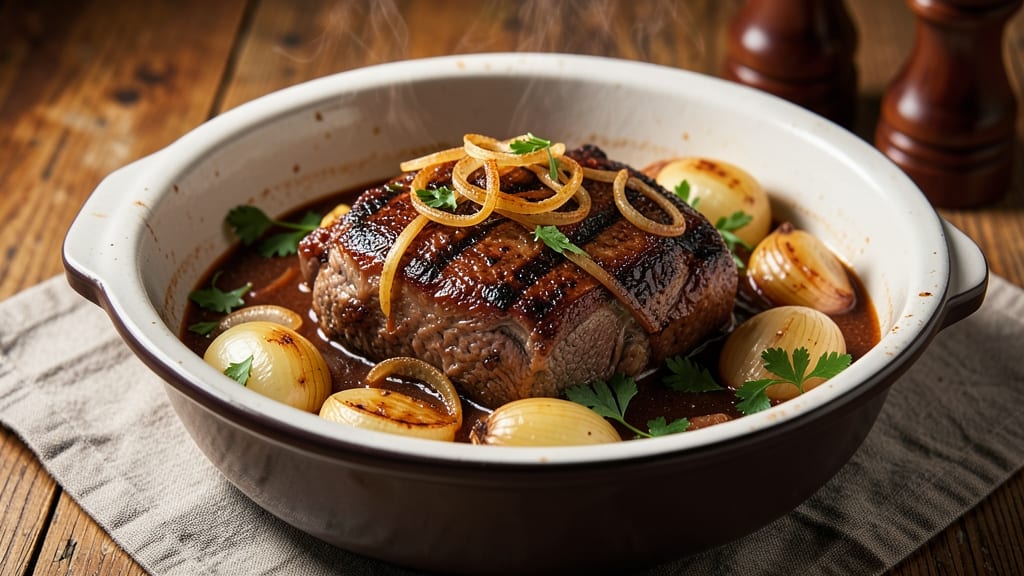 Beef and Onions Slow Cooker Recipe: Deep-Simmered Richness With Caramelized Sweetness