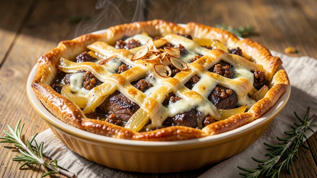 Beef and Stilton Pie Recipe: Rich Blue Cheese Crust with Juicy Meat Layers