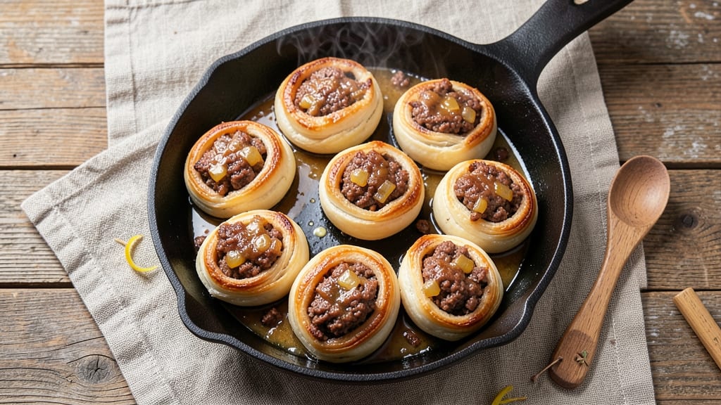 Beef Bierocks Recipe: Flaky Pastry Wrapped in Smoky Beef and Onion Bliss