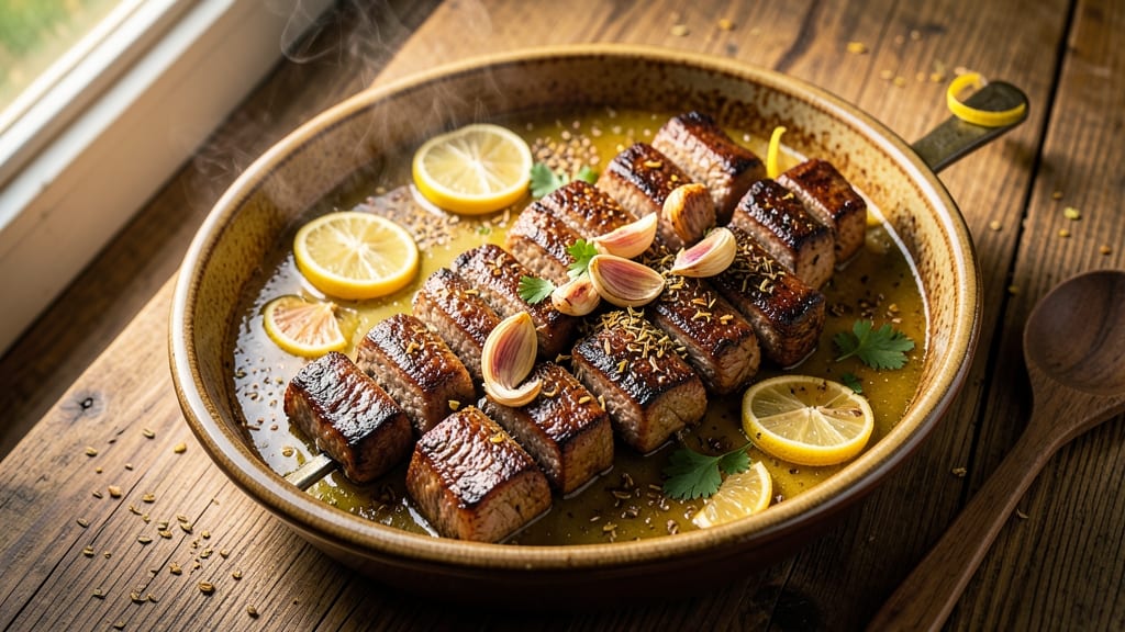 Baked Beef Kebabs Recipe: Charred Crust and Juicy Centers in One Pan