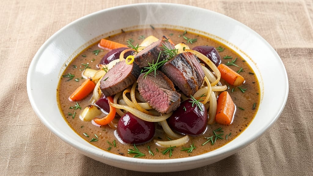 Beef and Beet Borscht Recipe: Deep Ruby Hues and Hearty Winter Comfort