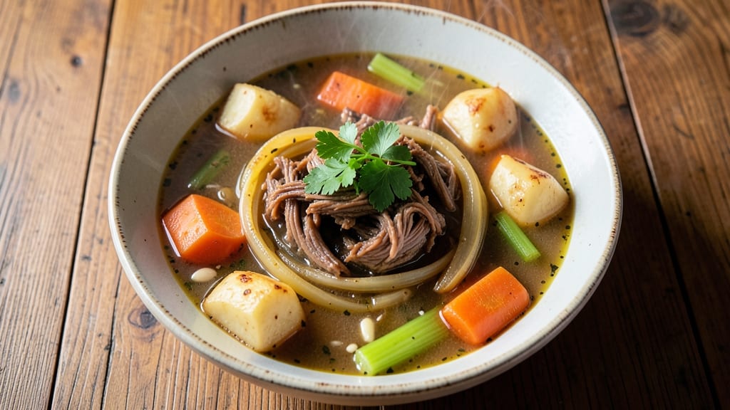 Barefoot Contessa's Vegetable Beef Soup Recipe: Herbal Garlic-Infused Depth in One Pot