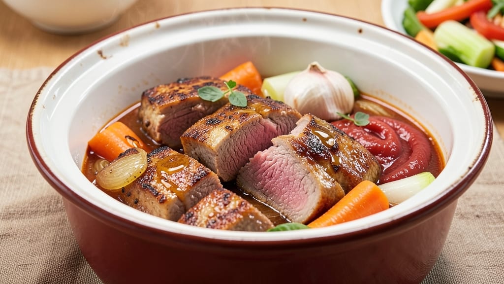 Beef and Veggie Slow Cooker Recipe: Deep-Simmered Umami Richness With Minimal Prep