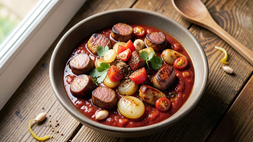 Beef and Pork Sausage Chili Recipe: Deep-Simmered Spice and Meat Fusion