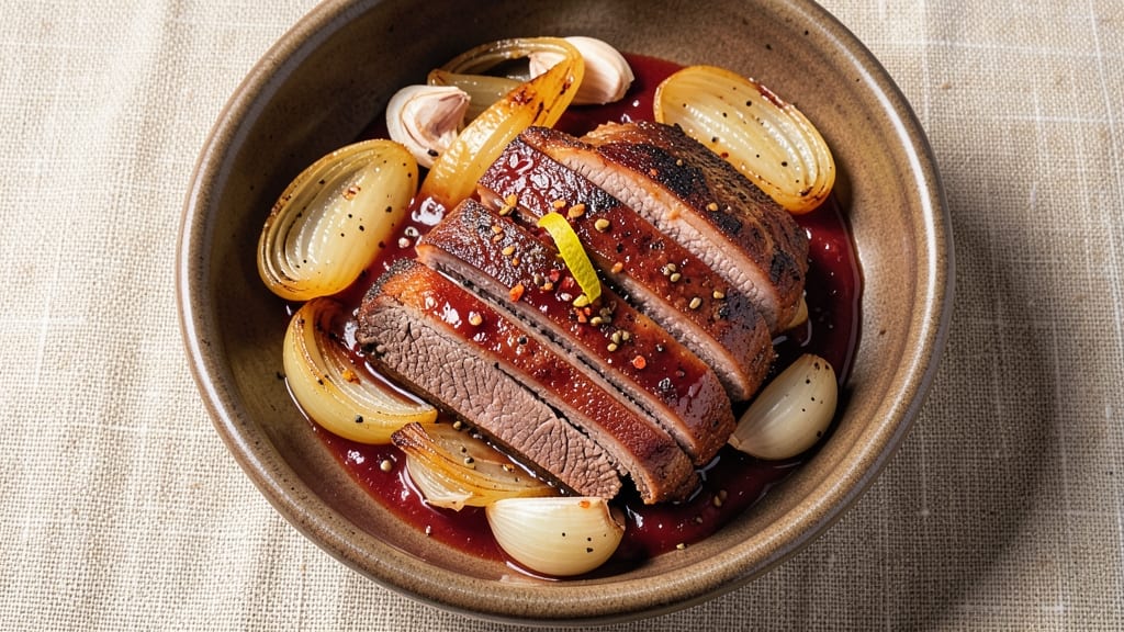Baron of Beef Slow Cooker Recipe: Tortilla-Crusted Crunch Over Smoky Cumin Cheese Rivers