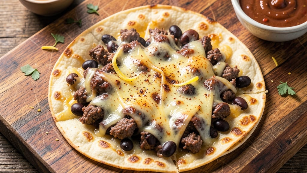 Beef and Bean Quesadillas Recipe: Crispy Tortilla Crunch With Spiced Cheese Rivers