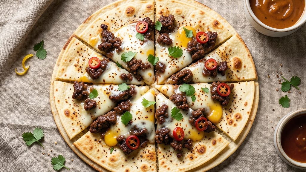 Baked Beef Quesadilla Recipe: Smoky Cumin Crust Over Melted Cheese Layers