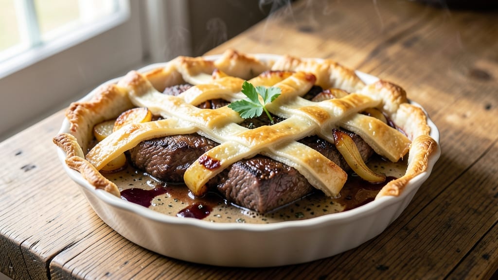 Beef and Onion Pies Recipe UK: Flaky Pastry Hugging Savory Filling