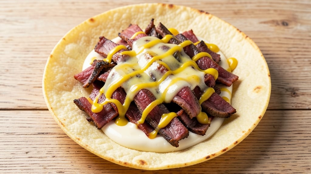 Arby's Roast Beef Cheddar Recipe: Crispy Tortilla Crowns Over Melted Cheese Rivers