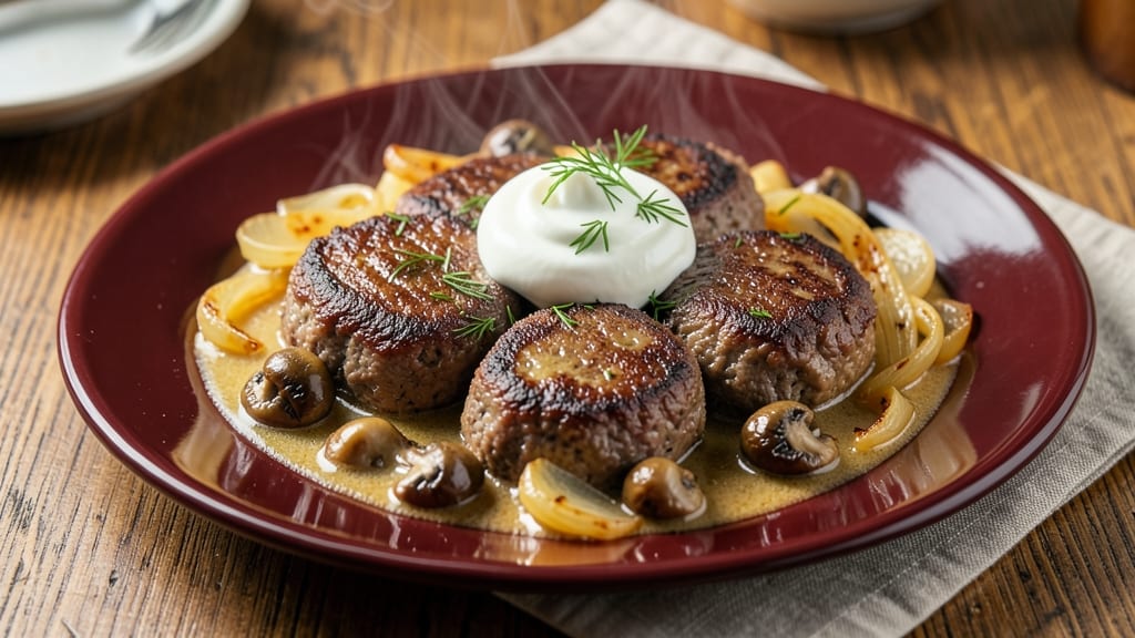 Banquet Salisbury Steak Beef Stroganoff Recipe: One-Pan Creamy Mushroom Magic
