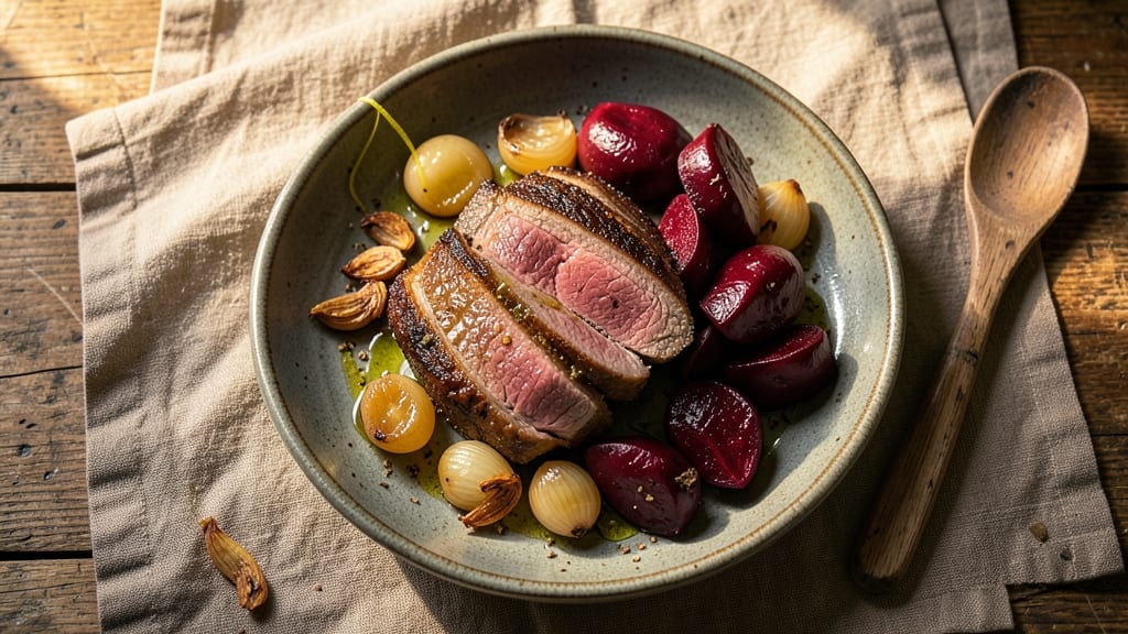 Beef and Beets Recipe: Deep-Roasted Sweetness With Caramelized Onions