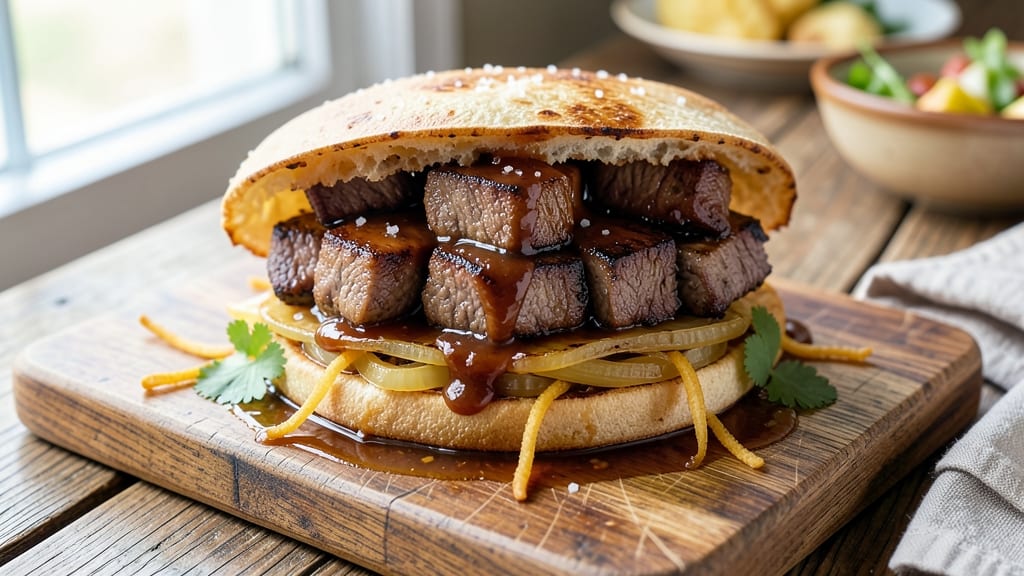 A&W BBQ Beef Sandwich Recipe: Crispy Tortilla Crunch Over Smoky Sauce Rivers