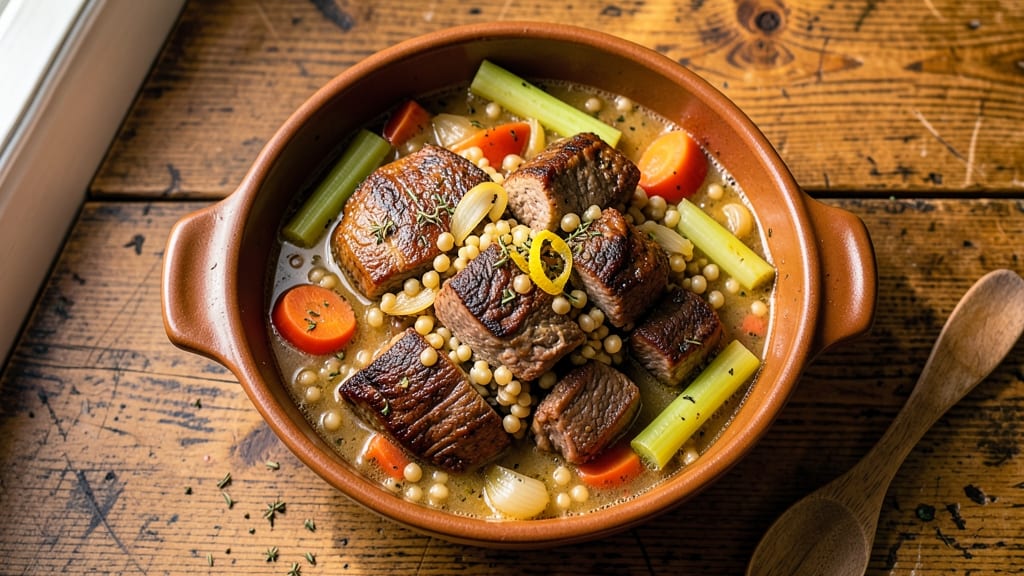 Beef and Pearl Barley Stew Recipe: Deep-Roasted Spice and Barley-Rich Heartiness
