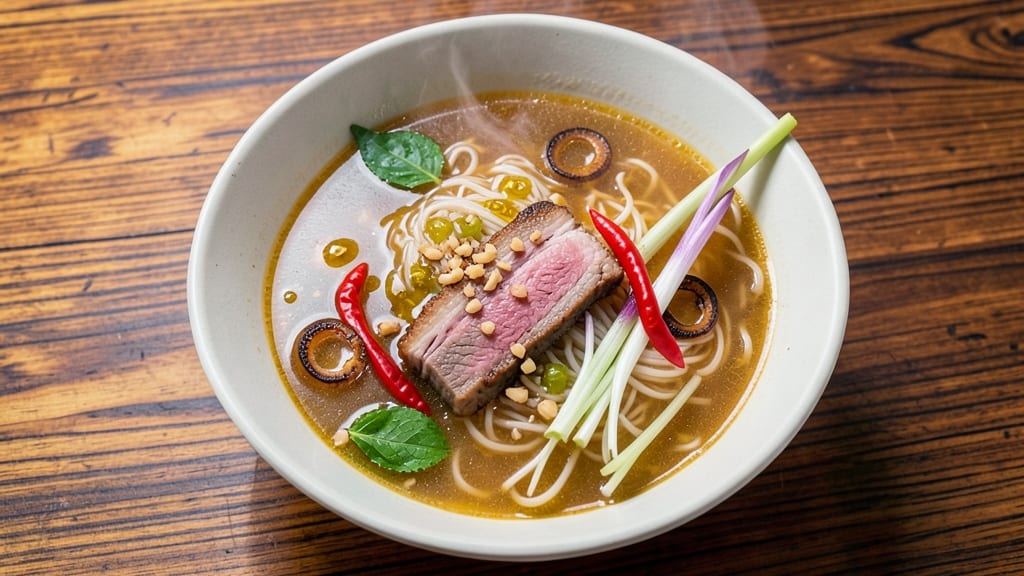 Authentic Thai Beef Noodle Soup Recipe: Fragrant Lemongrass Broth and Slippery Rice Noodles