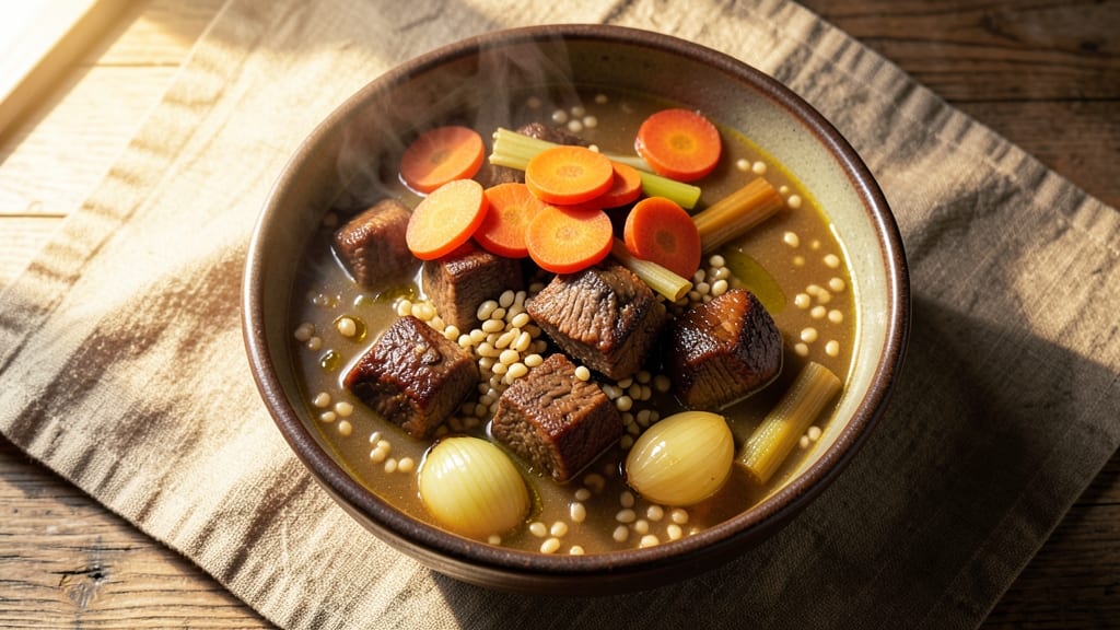 Beef Barely Soup Recipe: Hearty Winter Stew With Earthy Depth and Tender Meat