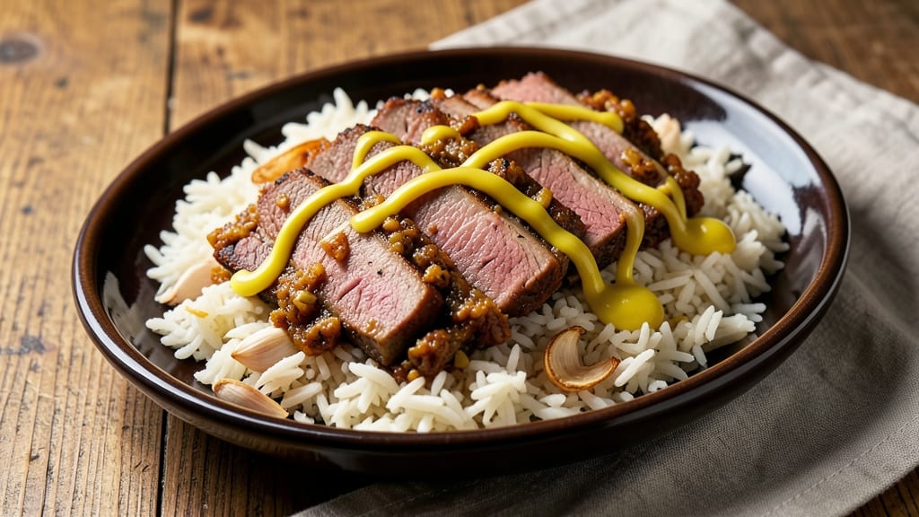 Arroz Con Corned Beef Recipe: Cubed Beef and Rice Harmony With Mustard Zing
