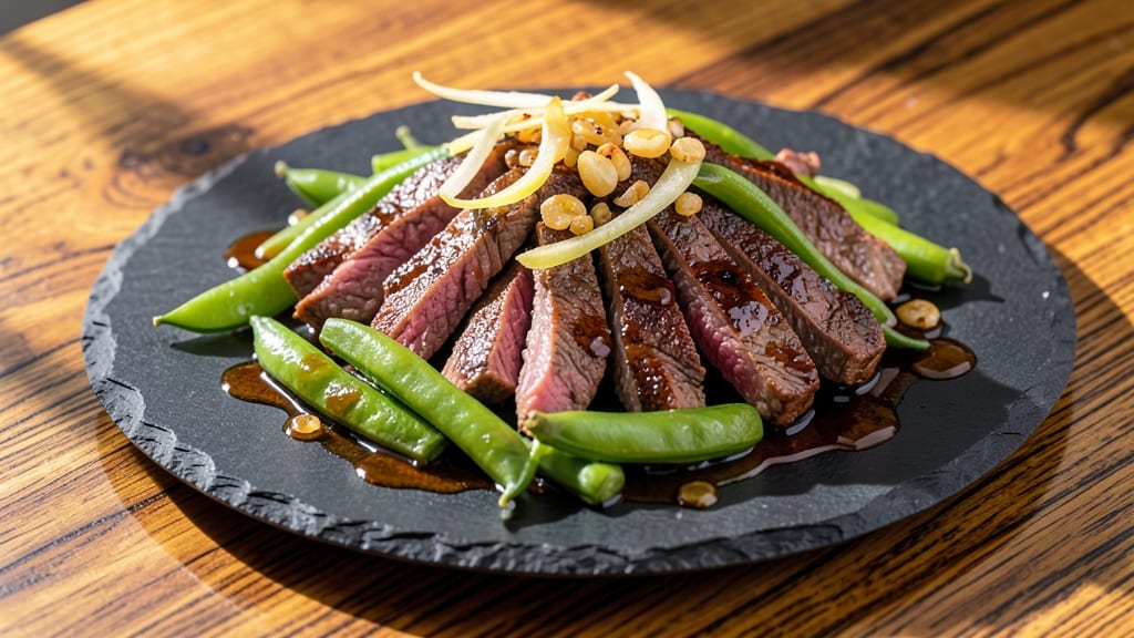 Beef and Peapod Stir Fry Recipe: Wok-Seared Crunch With Sweet Peapod Crunch