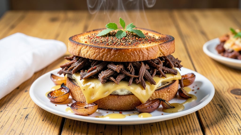 Beef Barbacoa Grilled Cheese Recipe: Smoky Cumin Crust Meets Melty Cheese Rivers