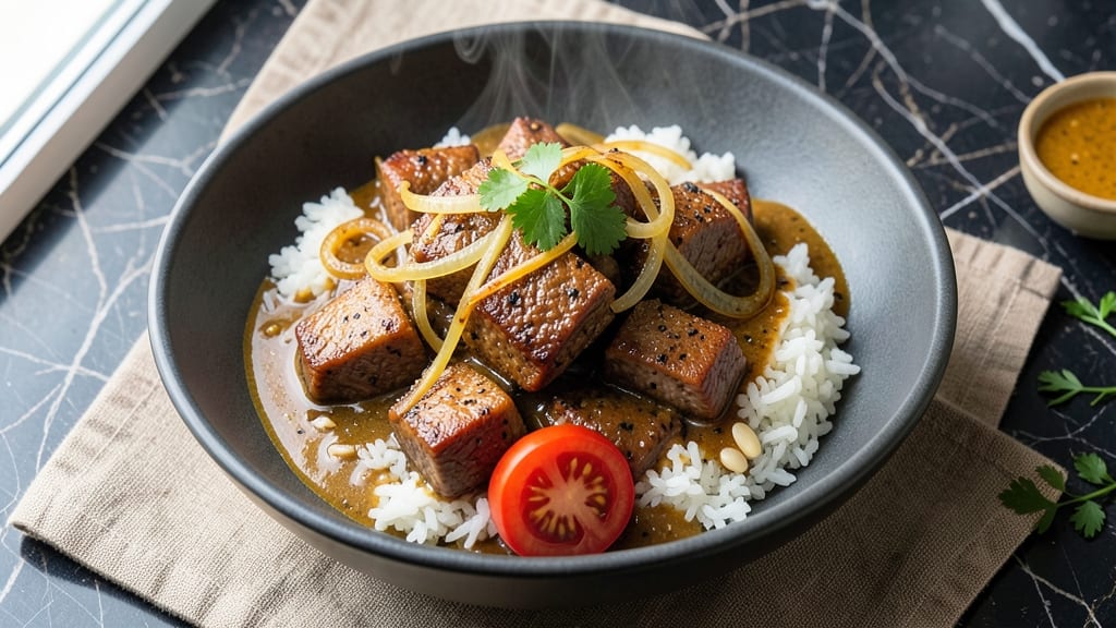 Authentic Japanese Beef Curry Recipe: Deep Umami Simmer With Crispy Onion Topping