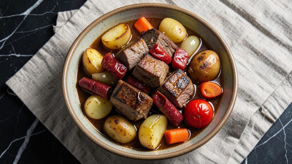 Beef and Chorizo Stew Recipe: Deep-Smoked Spices and Melty Potatoes
