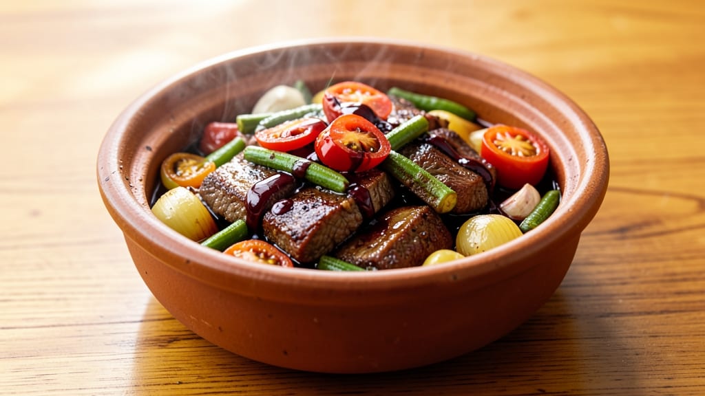 Beef Bamia Recipe: Okra-Steeped Stew With Crispy Tortilla Crowns