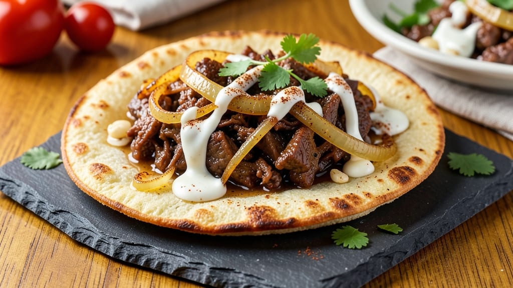 Beef Bagel Soup Recipe: Crispy Tortilla Crowns Over Creamy Onion-Braised Beef