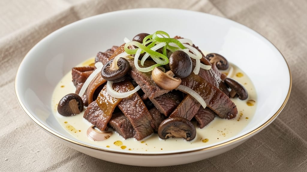 Beef and Mushroom Panlasang Pinoy Recipe: Crispy Tortilla Crowns Over Umami-Rich Stew