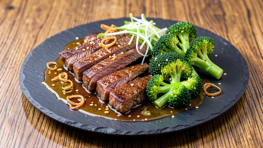 Beef and Broccoli Recipe Ingredients: Velvety Soy-Ginger Sauce with Crunchy Broccoli Florets