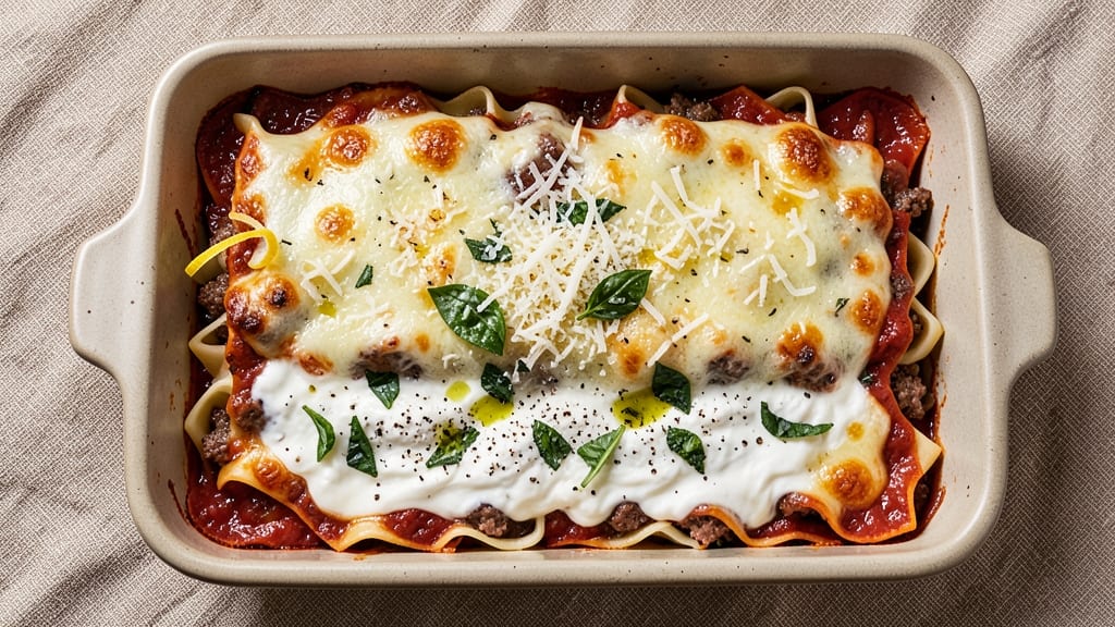 Beef and Veggie Lasagna Recipe: Layered Comfort With Crispy Top Crust