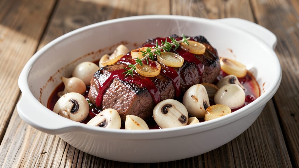 Beef Au Vin Recipe: Deep Red Wine Braise with Tender Beef and Mushrooms