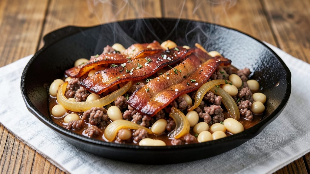 Beans, Bacon, and Ground Beef Recipe: Smoky-Spiced One-Pot Heartiness